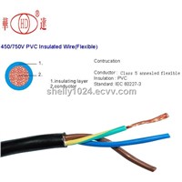 Made in china electric wire cable flexible copper wire 3 core 1.5mm2