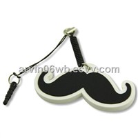 Moustache Design Ear Cap with Dust-proof Plug