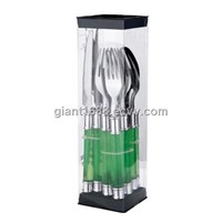 New Design 16pcs Plastic Handle Cutlery Set