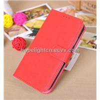 Toothpick Marks Leather Flip Cover for Samsung S4/i9500 Mobile Phone Accessories