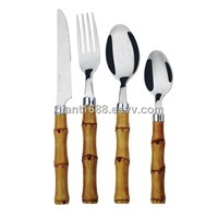 Bamboo Shape Cutlery with Plastic Handle