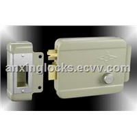 building door lock Gray painting electric lock with cylinder AX001