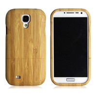 natural bamboo material case for samsung galaxy s4 bamboo case
