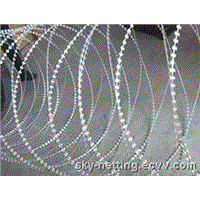 Stainless Steel Prison Wall Security Concertina Cross Razor Wire Fencing