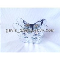 glass butterfly candle holder oil burner