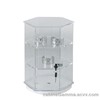 Lockable Rotating Acrylic Display Cabinet Clear Perspex Display Case-6 Side
