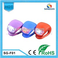 2 LEDs Silicone Bicycle Light for Safety Warning
