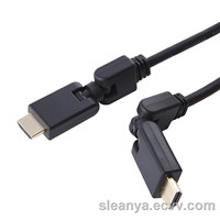 360 Degree Rotating HDMI Cables, Supports all Current HDTV Formats
