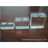 3sets Acrylic Ring Holder Countertop PMMA Finger Ring Display Stand
