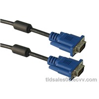 Blue Head VGA Cable With Ferrite Cores