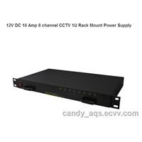 DC12V 10AMP 8channels CCTV 1U rack mount power supply(SIHD1210-0800A-1U)