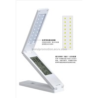 Eye-protection folding touch LED table lamp with calendar alarm