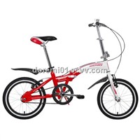 GA-034, 16'' folding bike, Hi-ten steel frame, alloy V brake, alloy rim