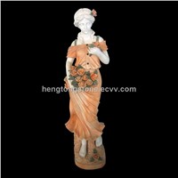 Hand Carved Marble Statue of Beautiful Girl