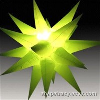 Inflatable lighting star for decorations