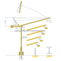 Luffing jib tower crane QTZ160 LE6 (EL15/22)