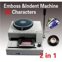 Manual PVC card embosser /embossing machine concave-convex with indent machinery 80Chatacter