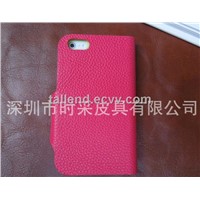 Mobile genuine leather case for iPhone4/4S iPhone5/5C/5S flip case