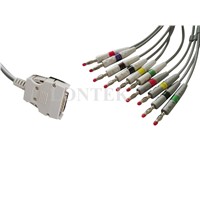 Mortara EKG cable one piece type IEC color code
