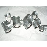 NPT Galvanized Cast Iron Pipe Fitting Malleable Elbow