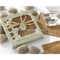 Natural Bamboo Eco-Friendly Coaster Favours (Four Coasters per Favor!)