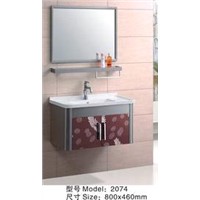 Stainless steel bathroom vanity