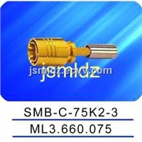free shipping,SMB female connector ,75ohm impedence,crimp style,3 layers of braid shield