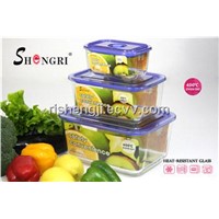 glass Food Storage Container With PP lid