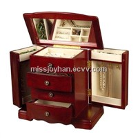 red painting wooden jewelry syorage gift box wholesale