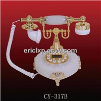 antique telephone,jade telephone,white color,CY-317B