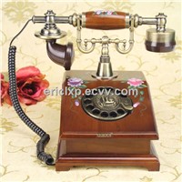 antique wooden rotary telephone,CY-525BZ