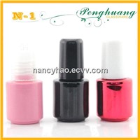 different color nail polish glass bottle