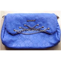 Cheapest PU Leather Embroidery Ladies Totes Long Chain Handbags