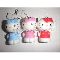 Hot sale PVC cartoon USB drive hello kitty for promotion