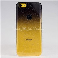 2013 fashion and new  Gradient Color Raindrop Transparent Hard Plastic Case For iPhone 5C