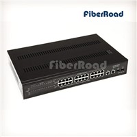 24 Ports 10/100Base-T with 2 Gigabit TP/SFP Ports Combo managed Web Smart POE Switch