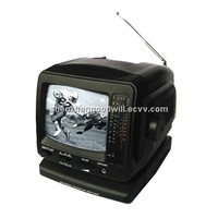 5.5&amp;quot; mini Portable Black&amp;amp;White CRT TV with AM/FM Radio