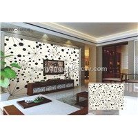 Flower painting mdf board for TV background wall