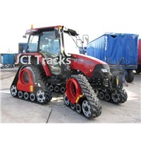 Middle tractor rubber track conversion systems