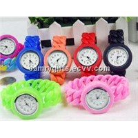 New design promotional braid silicone watch,candy twisted silicone watch