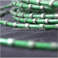 Rubber sintered diamond wire saw with 40 beads diameter 11.5mm cutting granite