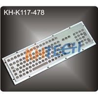 Rugged metal standard PC Keyboard with Trackball
