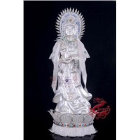 Silver Ornament--Filigree Buddha on Lotus