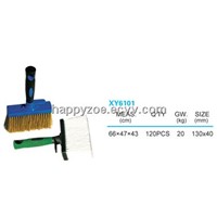 Two-color rubbery handle brush