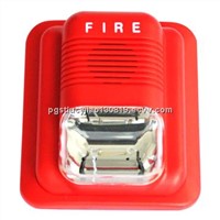 Wired fire siren with strobe