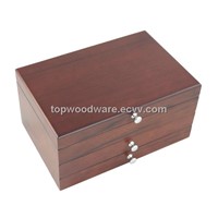 Luxury Wooden Matte Finish Jewelry Storage Packing Display Gift Box