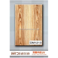yellow UV wood grain board for kitchen cabinet