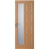 Interior glass door made from solid wood skeleton, MDF and PVC  LBD-010