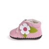 Polka dot soft leather baby boots in pink C-1327PK