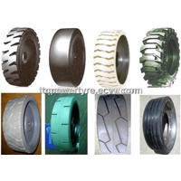 High quality Platform Lift Wheel Tire,Non marking tire with rim assembly for all lift equipment